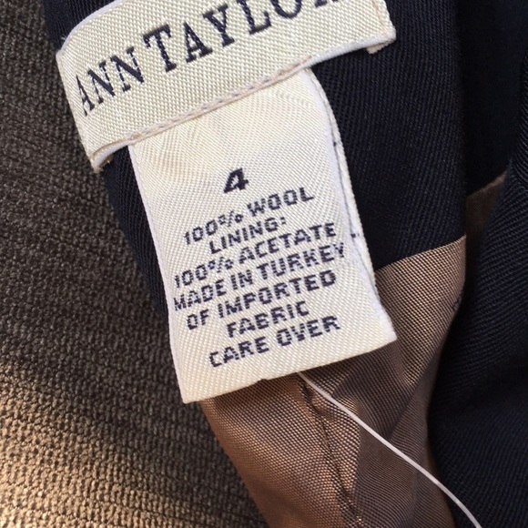 Ann Taylor Women’s Navy Blazer business Casual Wool Jacket Office Wear - Picture 6 of 6